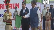 India News | MoS Nityanand Rai and Delhi PC Rakesh Asthana Flag off 'Amrit Run' at National Police Memorial
