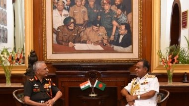 World News | Bangladesh Naval Chief Calls on General MM Naravane, Discusses Bilateral Defence Cooperation