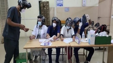 India News | Hyderabad Doctors Wear Helmet on Duty to Protest After Ceiling Fan Falls on Colleague