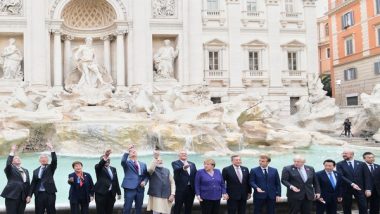PM Narendra Modi, Other G20 World Leaders Toss Coins Into ‘Wishing Well’ of Rome’s Iconic Trevi Fountain