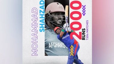 Sports News | Mohammad Shahzad Becomes First Afghan Player to Reach 2000 T20I Runs