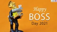 Happy National Boss Day 2021 Wishes, Greetings and HD Images: Send Messages, WhatsApp Stickers, Facebook Photos, GIFs, Telegram Pics and Quotes to Wish Your Boss on This Special Day