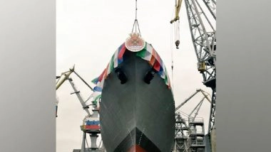 World News | Indian Navy's Stealth Frigate Tushil Launched in Kaliningrad, Russia