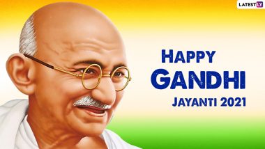 Happy Gandhi Jayanti 2021 Messages, Wishes & Greetings: WhatsApp Stickers, Telegram Photos, GIFs, Quotes and Pics to Send on Bapu's Birth Anniversary