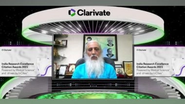 Business News | Clarivate Announces Recipients of the India Research Excellence - Citation Awards 2021