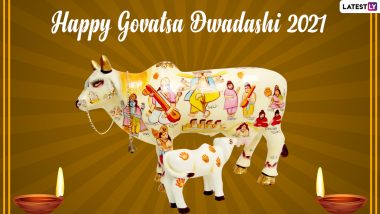 Govatsa Dwadashi 2021 Images & HD Wallpapers for Free Download Online: Wish Happy Govatsa Dwadashi With Greetings, Messages and Quotes on Vagh Baras