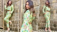 Hina Khan Is a Boss Lady in Floral Cropped Jacket and Pant Set! (View Pics)