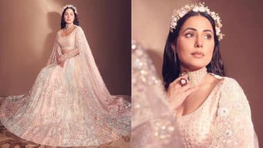 Hina Khan Gives Major Royal Feels in Breathtakingly Beautiful Pastel Lehenga Choli, View Gorgeous Photos