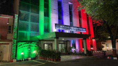 100 Crore COVID-19 Vaccinations: ICMR Building Illuminated in Tricolour To Celebrate the Achievement