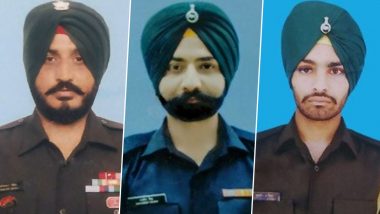 Jammu and Kashmir: NB Sub Jaswinder Singh, Nk Mandeep Singh, Sepoy Gajjan Singh And Two Other Soldiers of Indian Army Martyred During Encounter in Rajouri