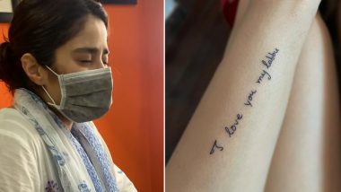 Janhvi Kapoor Gets Mom Sridevis Handwritten Note Tattooed  LatestLY