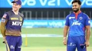 KKR vs DC Highlights of Vivo IPL 2021 Qualifier 2: Rahul Tripathi's Six Leads KKR into Finals