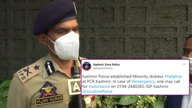 Jammu And Kashmir: Minority Distress Helpline Launched By Kashmir Police