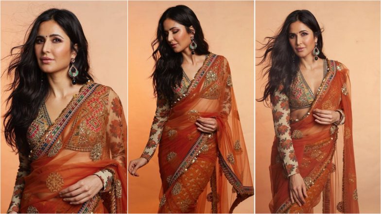 Karwa Chauth 2021 Fashion: Katrina Kaif in Sabyasachi Saree for Sooryavanshi Promotions Is a Dream Festive Outfit! (View Pics)