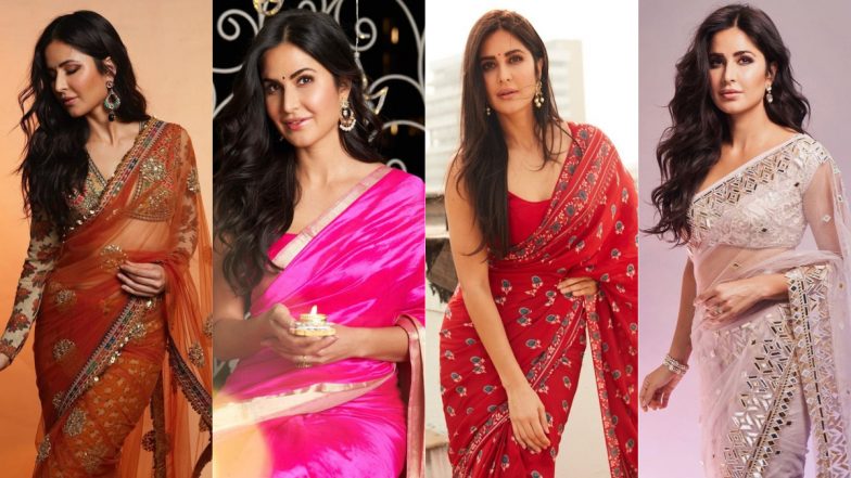 9 Times Katrina Kaif Exuded Festive Vibes in Six Yards of Sheer Elegance, Bookmark These Looks NOW!