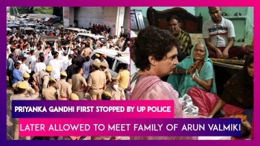 Priyanka Gandhi First Stopped, Later Allowed To Meet Family Of Arun Valmiki, A Sanitation Worker Who Died In UP Police Custody