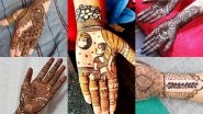 Latest Mehndi Designs for Karwa Chauth 2021: Easy Arabic Mehandi Designs and Beautiful Indian Henna Patterns To Apply on Hand for Karva Chauth Vrat Day (Watch Videos)