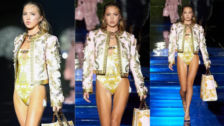 Lila Moss, Kate Moss’ Daughter Walks With Insulin Pump for Type 1 Diabetes Condition at Fendi X Versace’s 'Fendace' Fashion Show (View Pics and Video)