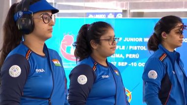 ISSF Junior World Championships 2021: Manu Bhaker, Naamya Kapoor, Rhythm Sangwan Win 25m Pistol Team Gold in Lima