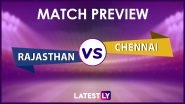 RR vs CSK Preview: Likely Playing XIs, Key Battles, Head to Head and Other Things You Need To Know About VIVO IPL 2021 Match 47