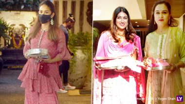 Karwa Chauth 2021: Mira Rajput, Padmini Kolhapure and Others Arrive in Style at Anil Kapoor’s Residence for the Celebration! (View Pics)