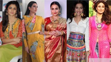 Navratri 2021 Celeb Style Guide: Sonam Kapoor, Vidya Balan & Other Bollywood Actresses’ Looks Are Perfect for Sharad Navaratri Celebrations