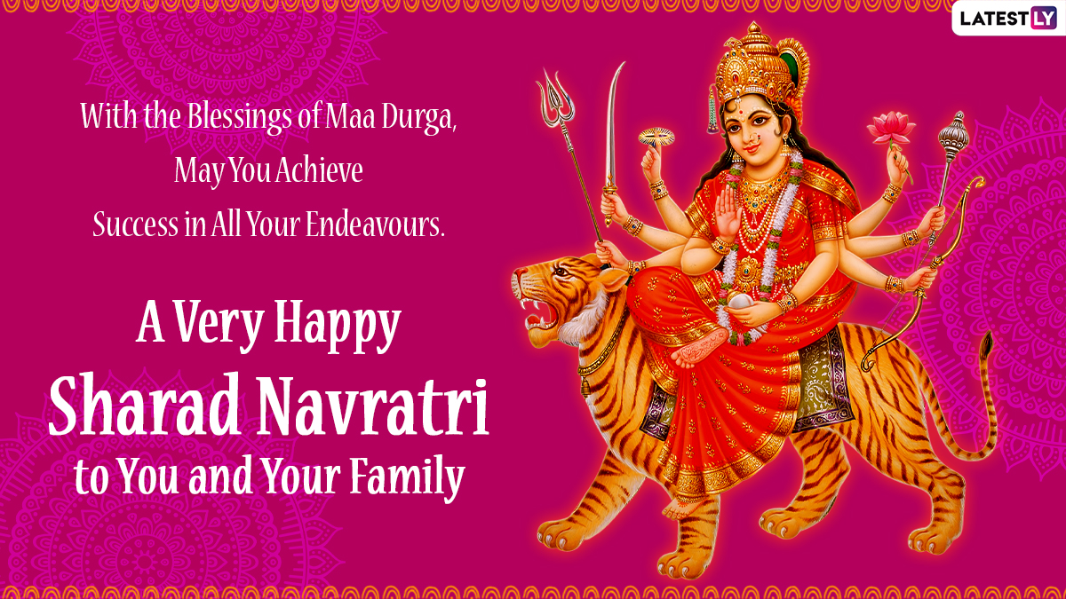 Happy Shardiya Navratri Wishes Stickers, Quotes in English, SMS, Greetings,  GIF, HD Images, and Wallpapers for Facebook, Instagram, Twitter & WhatsApp