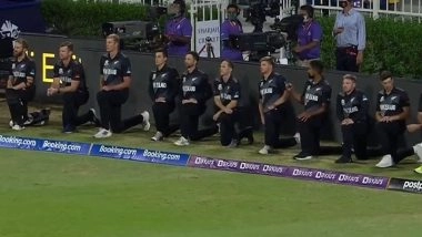 Kane Williamson & Co Take a Knee to Support BLM Movement Ahead of IND vs NZ, T20 World Cup 2021