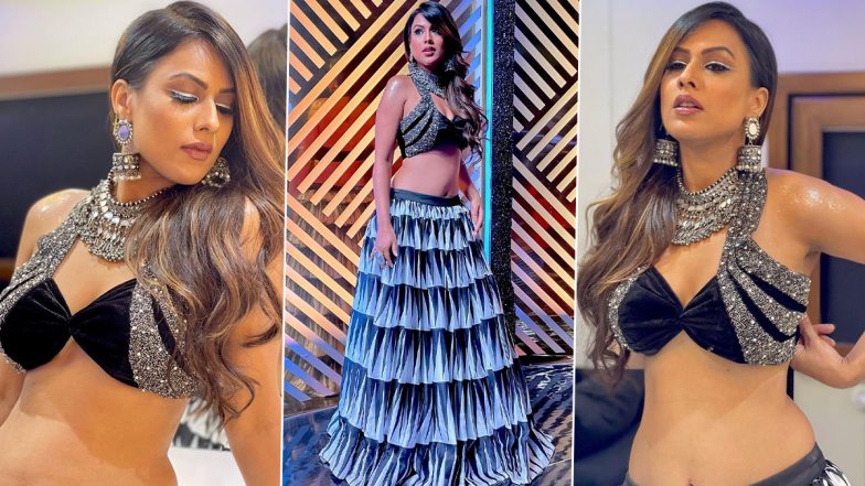 Nia Sharma Is a Glam Doll in Printed-Glittery Outfit Paired With Junk Jewellery! (View Pics)