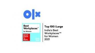Business News | OLX Recognised by Great Place to Work Among India's Best Workplaces for Women 2021