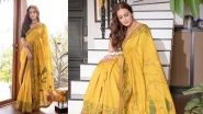 October Navratri 2021 Day 1 Colour Is Yellow: Take Style Cue From Dia Mirza&rsquo;s Beautiful Saree Look for Sharad Navratri Puja