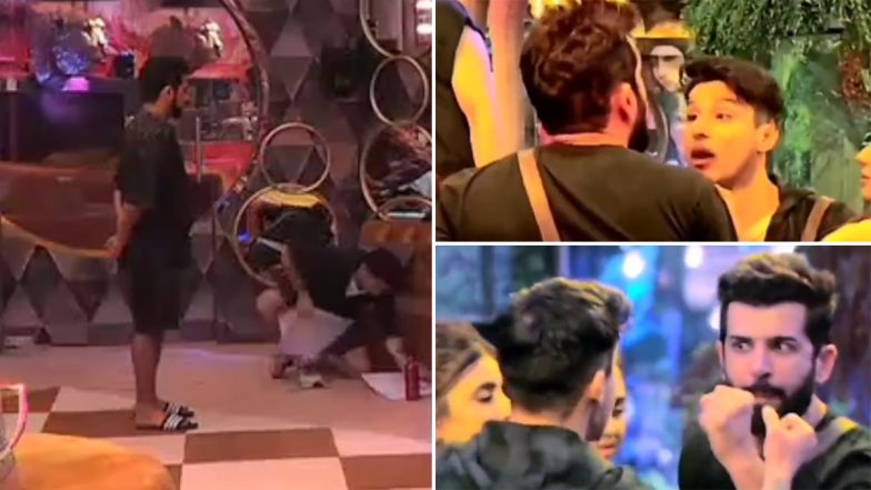 Bigg Boss 15: Pratik Sehajpal Breaks Glass Door in a Massive Fight With Jay Bhanushali (Watch Video)