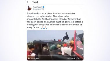 Varun Gandhi Shares Video of Farmers Being Run Over by Car in Lakhimpur Kheri, Calls for Accountability