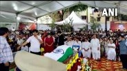 Puneeth Rajkumar Funeral Procession: Mortal Remains of Kannada Actor&rsquo;s Being Carried to Sree Kanteerava Studios in Bengaluru for Last Rites