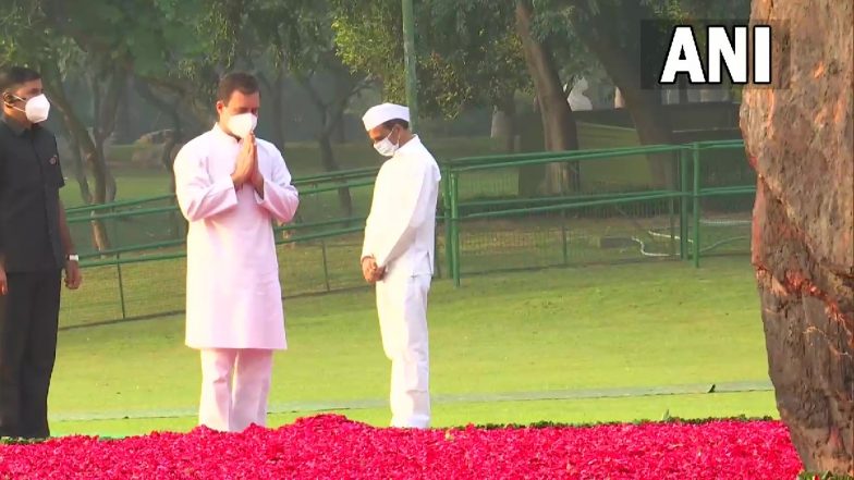 Indira Gandhi Death Anniversary: Rahul Gandhi Pays Tribute to Former Prime Minister at Shakti Sthal