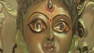 India News | Kolkata: Durga Idols Dressed in Gold Saree, Installed with Gold Eyes