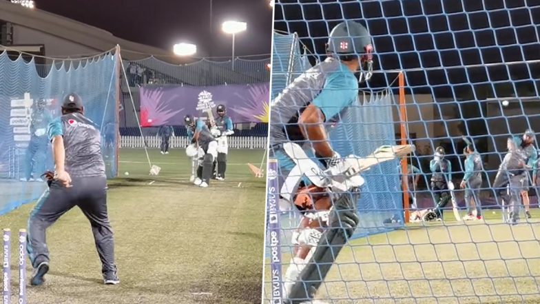 Saqlain Mushtaq Bowls To Babar Azam In Nets Ahead Of Pakistan vs Afghanistan, T20 World Cup 2021 Clash (Watch Video)