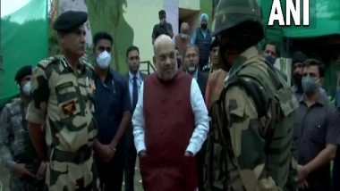 India News | J-K: Amit Shah Visits Forward Areas at Makwal Border
