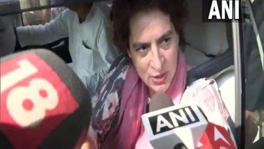 India News | Priyanka Gandhi Detained on Way to Agra to Visit Family of Sanitation Worker Who Died in Police Custody