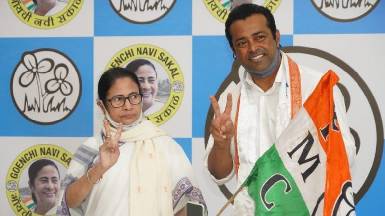 Leander Paes, Tennis Star, Joins Trinamool Congress in Goa in Presence of West Bengal CM Mamata Banerjee