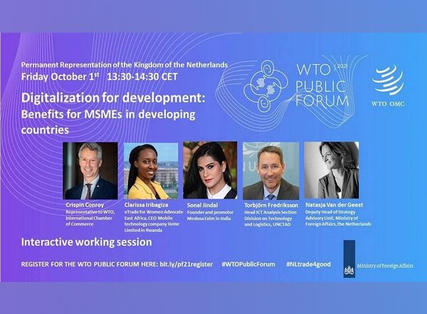 Business News | WTO Invites Promoter of Medusa EXIM, India to Speak at WTO Public Forum 2021