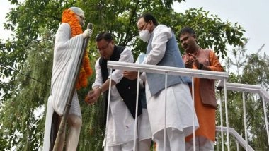 India News | Uttarakhand CM Pays Tribute to Mahatma Gandhi on His Birth Anniversary