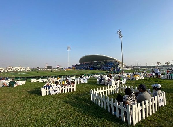Sports News | T20 WC: 'Socially Distanced' Family Pods in Sheikh Zayed Stadium Capture Fans Imagination