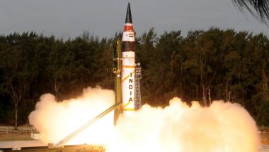 India Successfully Test-Fires Surface-to-Surface Ballistic Missile Agni-5