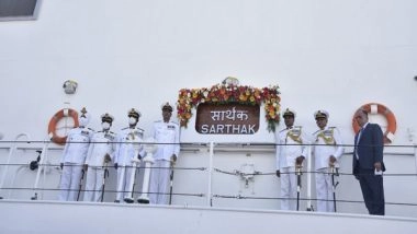 India News | Indian Coast Guard Ship 'Sarthak' Dedicated to the Nation