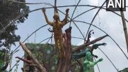 India News | Durga Puja Pandal Highlighting Importance of Trees as Source of Oxygen Comes Up in West Bengal's Birbhum