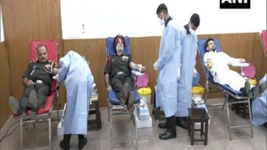 India News | Union Minister Anurag Thakur, Territorial Army DG Donate Blood on TA's Raising Day
