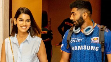 Mumbai Indians Post Jasprit Bumrah and Wife Sanjana Ganesan’s Cute Picture Ahead of RR vs MI IPL 2021 Clash in Sharjah