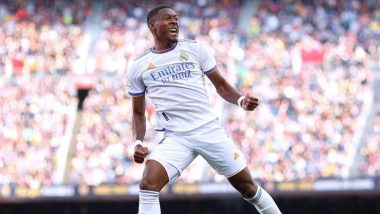 David Alaba’s Goal Against Barcelona Gives Real Madrid an Upper Hand at Half-Time in El Clasico 2021 (Watch Video)