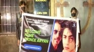 Entertainment News | SRK Fans Gather Outside Mannat to Celebrate After Aryan Khan Gets Bail in Drugs Case